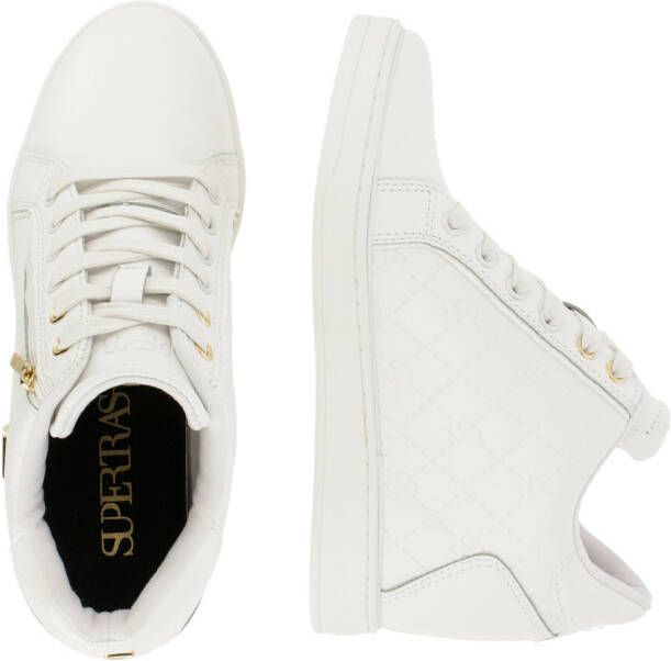 Supertrash Suptertrash Loula Mid Emb Sneaker Women Wht-Gld 42 - Schoenen.nl