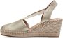 Tamaris Metallic Espadrille Sleehak Sandaal Yellow Dames - Thumbnail 13