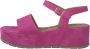 Tamaris Roze Suède Casual Open Sandalen Pink Dames - Thumbnail 9