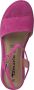 Tamaris Roze Suède Casual Open Sandalen Pink Dames - Thumbnail 14