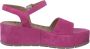 Tamaris Roze Suède Casual Open Sandalen Pink Dames - Thumbnail 12