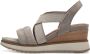 Tamaris Sandalen met sleehak taupe Leer Dames - Thumbnail 20