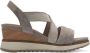 Tamaris Sandalen met sleehak taupe Leer Dames - Thumbnail 23