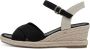 Tamaris 1-28367-42 001 Black -espadrilles -sleehak pups -sandaal - Thumbnail 9