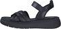 Tamaris Zwarte Leren Casual Open Sandalen Black Dames - Thumbnail 10