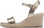Tamaris Espadrilles met hak goud Textiel Dames - Thumbnail 13