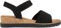 Tamaris dames sandalen met sleehak zwart - Thumbnail 9