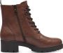 Tamaris Veterlaarsjes blokhak veterschoenen met ogen en decoratieve stiksels - Thumbnail 8