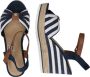 Tom Tailor Highheel sandaaltjes Valeria zomerschoen sandaal wig hak in streep-look - Thumbnail 8