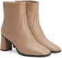 Tommy Hilfiger Bruine Leren Rits Enkellaarzen - Thumbnail 4