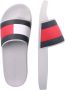 Tommy Hilfiger BADSLIPPER grijs zwart rood wit Flag pool Slide slipper - Thumbnail 9