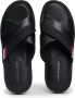 Tommy Hilfiger Criss Zwarte Platte Sandalen voor Mannen Black Heren - Thumbnail 13