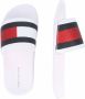 Tommy Hilfiger Witte Badslippers Flag Print Pool - Thumbnail 7