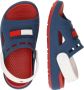 Tommy Hilfiger badslippers met hielbandje donkerblauw Rubber 26 - Thumbnail 6