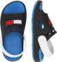 Tommy Hilfiger badslippers met hielbandje zwart Rubber 22 - Thumbnail 7