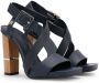 Tommy Hilfiger Premium Leren Blauwe Sandalen - Thumbnail 9
