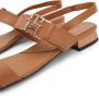 Tommy Hilfiger hardware platte sandaal Brown Dames - Thumbnail 8