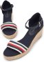 Tommy Hilfiger Sandaaltjes SHIMMERY RIBBON MID WEDGE SANDAL met gestreepte textielen bandage - Thumbnail 12