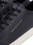 Tommy Hilfiger Zwarte gerecyclede leren logo print lage sneakers Black Heren - Thumbnail 6