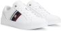 Tommy Hilfiger Witte Leren Sneakers Stijlvol Comfortabel - Thumbnail 10
