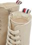 Bruin Tinten Monochromatic Lace Up Boot Veterboots Laarzen Met Veters Dames Beige - Thumbnail 22