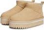 Tommy Jeans Beige Flatform Enkellaarzen voor Vrouwen Beige Dames - Thumbnail 13