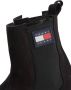 Tommy Jeans Chelsea boots van leer met labelpatch model 'FOXING BOO' - Thumbnail 9
