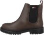 Tommy Jeans Bruine Leren Chelsea Booties Brown Dames - Thumbnail 4