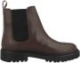 Tommy Jeans Bruine Leren Chelsea Booties Brown Dames - Thumbnail 6