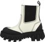 Tommy Hilfiger Witte Leren Chelsea Boots Lug Sole - Thumbnail 4