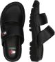 Tommy Jeans Zwarte platte sandalen voor vrouwen Black Dames - Thumbnail 14