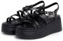 Tommy Jeans Strappy Wedge Sandalen Lente Zomer Collectie Black Dames - Thumbnail 11