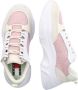 Tommy Jeans Roze Leren Sneakers voor Vrouwen Pink Dames - Thumbnail 12