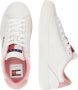 Tommy Jeans Lage Leren Sneakers Roses White Dames - Thumbnail 6