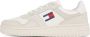 Tommy Jeans TJM Retro Basketess leren sneakers ecru - Thumbnail 6