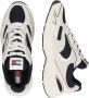 Tommy Jeans leren sneakers wit donkerblauw - Thumbnail 6