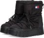 Tommy Jeans Zwarte Hybride Enkellaarzen voor Vrouwen Black Dames - Thumbnail 9