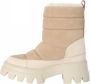 Toral Beige Gewatteerde Leren Casual Laarzen Beige Dames - Thumbnail 3