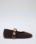 TRENDYOL SHOES Zwarte Gesp Accessoire Detail Ronde Neus Tweed Mary Jane Dames Ballerina Belastingss25Be00011 - Thumbnail 3