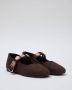 TRENDYOL SHOES Zwarte Gesp Accessoire Detail Ronde Neus Tweed Mary Jane Dames Ballerina Belastingss25Be00011 - Thumbnail 4