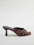 TRENDYOL SHOES Bruine Pantoffels Met Luipaardmotief En Vierkante Neus Voor Dames Met Hak Belastingss24To00019 - Thumbnail 3
