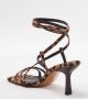 TRENDYOL SHOES Meerkleurige Luipaardpatroon Enkelband Bruine Dames Sandalen Met Hak Takss24To00001 - Thumbnail 5