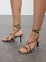 TRENDYOL SHOES Meerkleurige Luipaardpatroon Enkelband Bruine Dames Sandalen Met Hak Takss24To00001 - Thumbnail 7