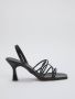 TRENDYOL SHOES Zwarte Enkelband Dunne Hak Vierkante Neus Dames Sandalen Met Hak Takss25To00003 - Thumbnail 3