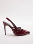 TRENDYOL SHOES Bourgondische Band Gedetailleerde Puntige Teen Dames Dunne Hak Schoenen Takaw25To00008 - Thumbnail 3