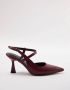 TRENDYOL SHOES Bordeauxrode Enkelband Dames Dunne Hak Schoenen Takaw25To00004 - Thumbnail 4
