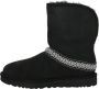 UGG CLASSIC SHORT CRESCENT W SnowbootsGevoerde laarzenDames laarzen Zwart - Thumbnail 3