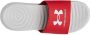 Under Armour Ansa Fixed Slides 3023761-104 Mannen Rood Slippers - Thumbnail 3