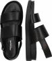 Vagabond Shoemakers Zwarte Leren Platte Sandalen Black Dames - Thumbnail 3