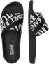 Versace Jeans Couture Zwarte Logo Pool Slides Sandalen Black Heren - Thumbnail 27